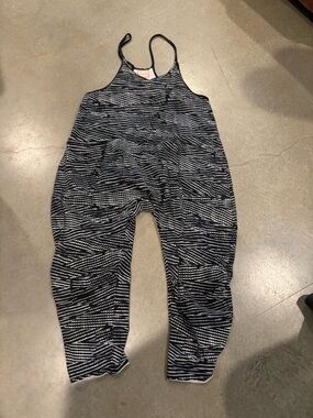 Free People Black & White Patterned Kids Jumpsuit Romper